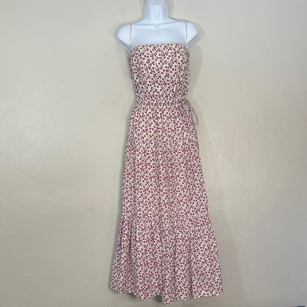 GAP Strapless Maxi Dress - Red Floral